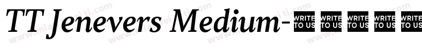 TT Jenevers Medium字体转换
